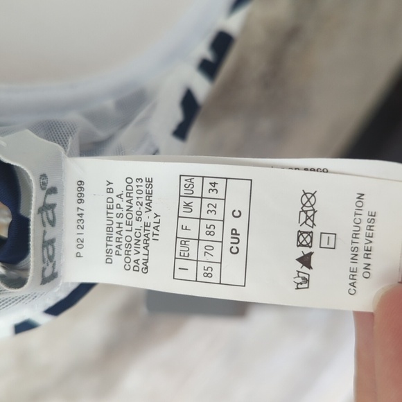 NWT Parah 34C Bra with Rhinestone Detail Geometric Underwire - Picture 9 of 10